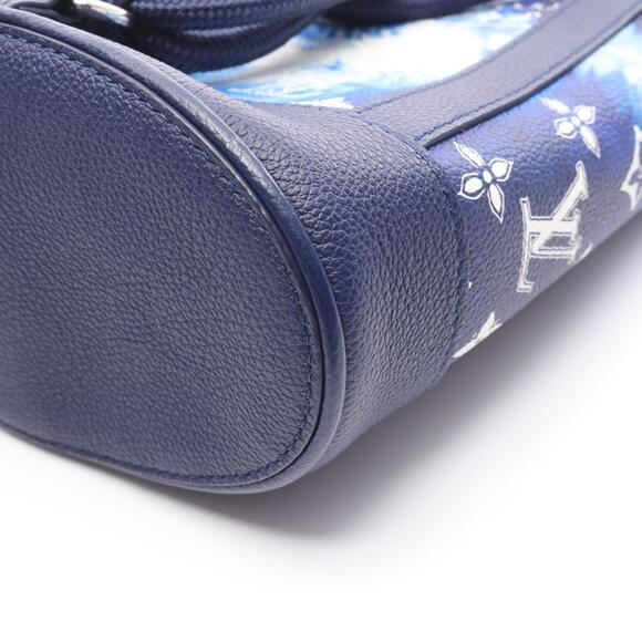 Louis Vuitton Randonne Shoulder Bag Leather Canvas Monogram Bandana Blue - Picture 5 of 5